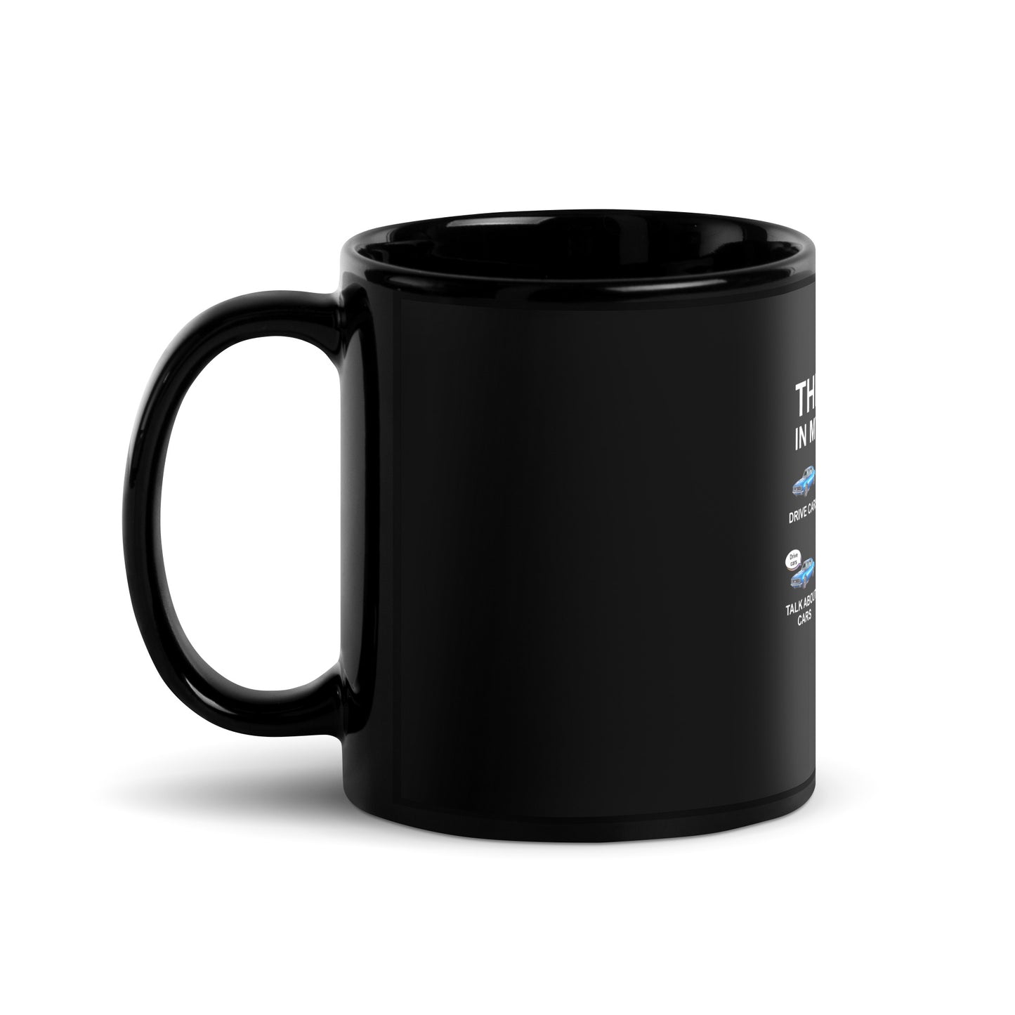 10 Things I Do On My Spare Time Black Glossy Mug