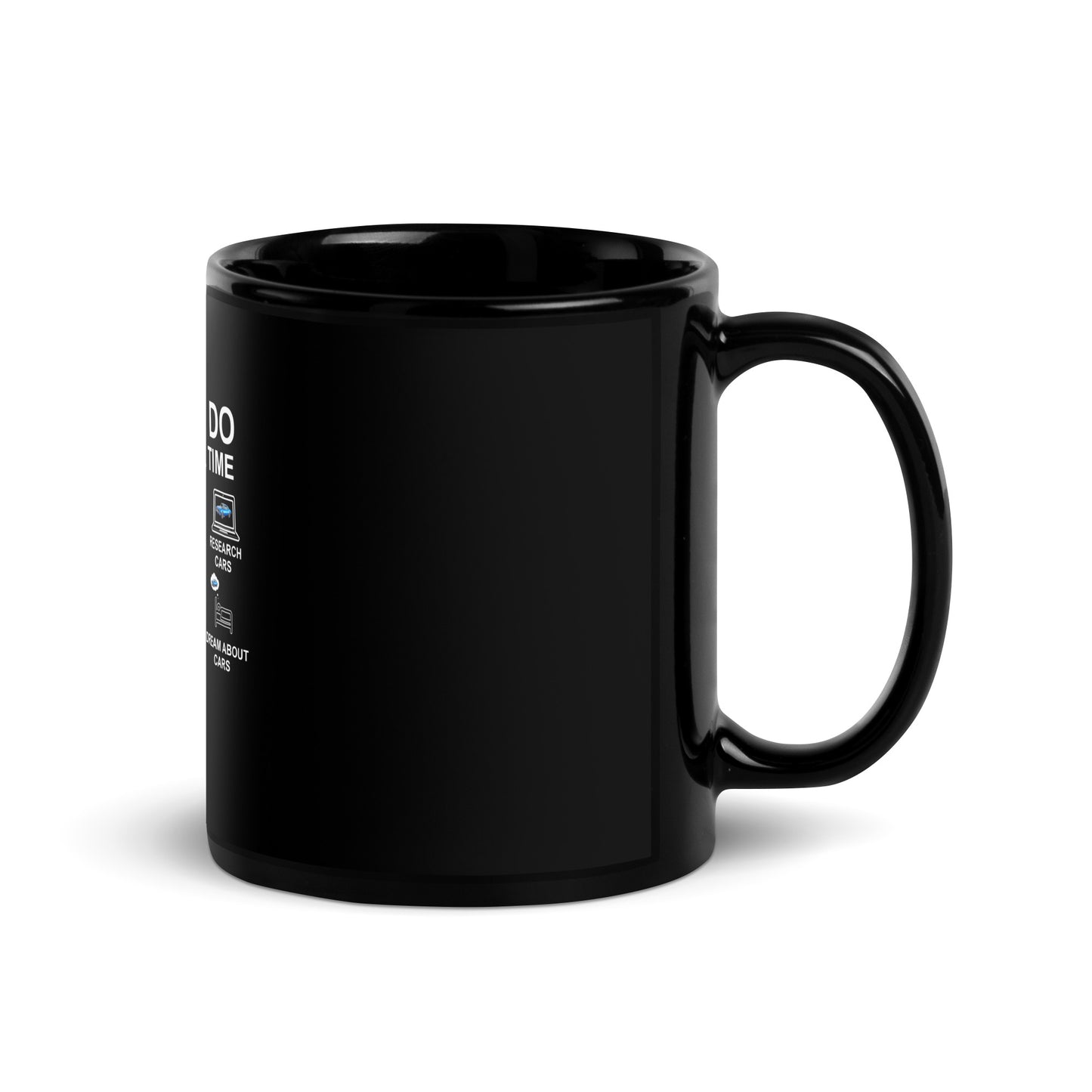 10 Things I Do On My Spare Time Black Glossy Mug