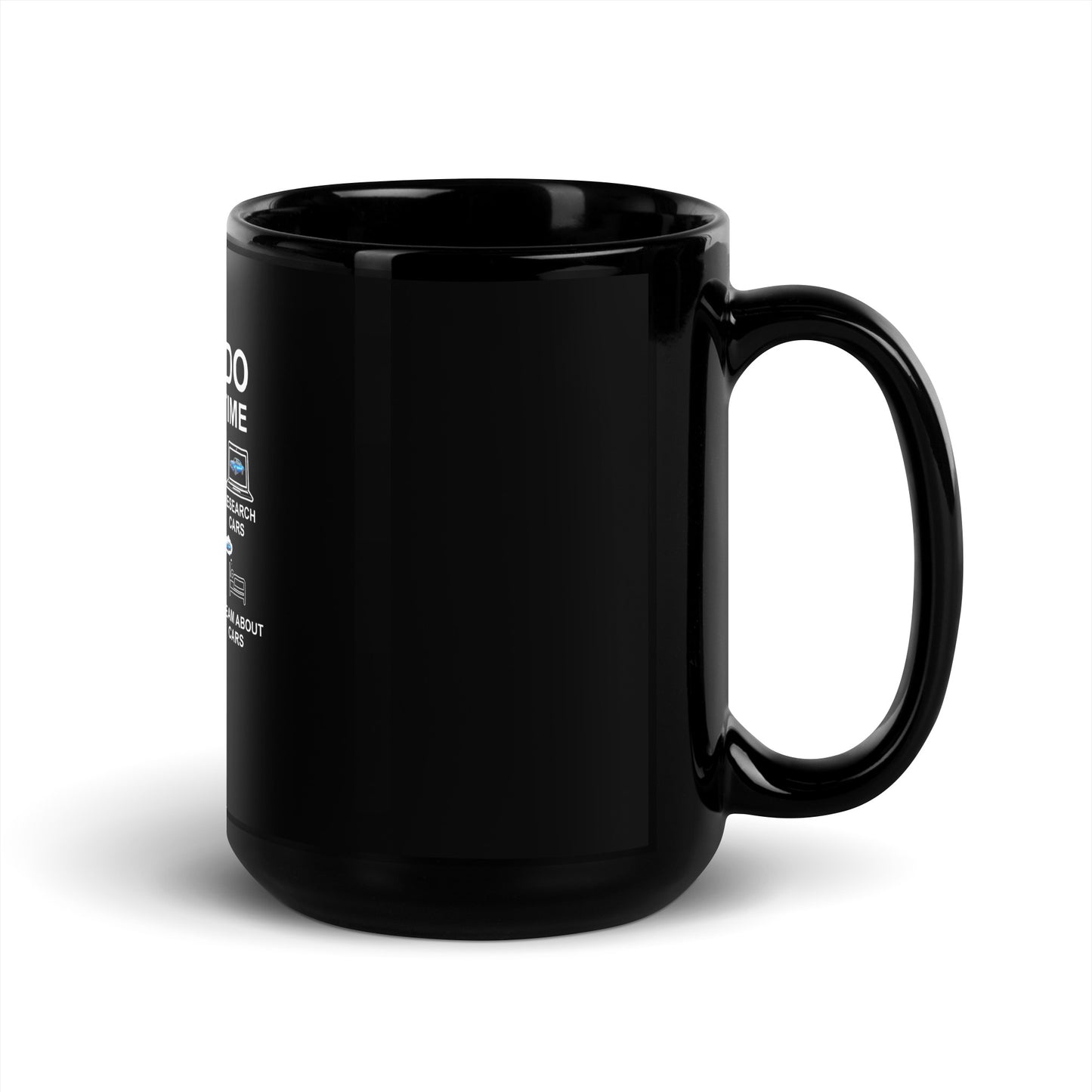 10 Things I Do On My Spare Time Black Glossy Mug