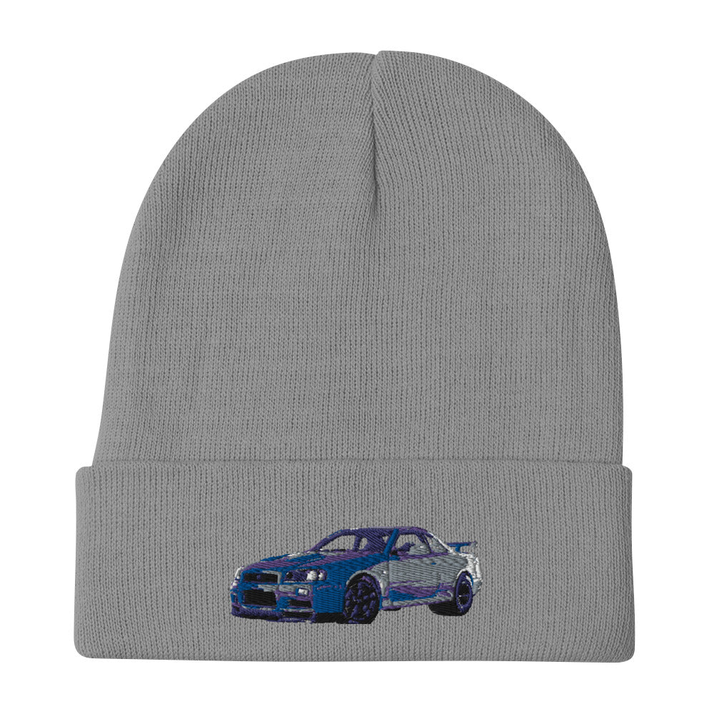 Nissan Skyline R34 Embroidered Beanie