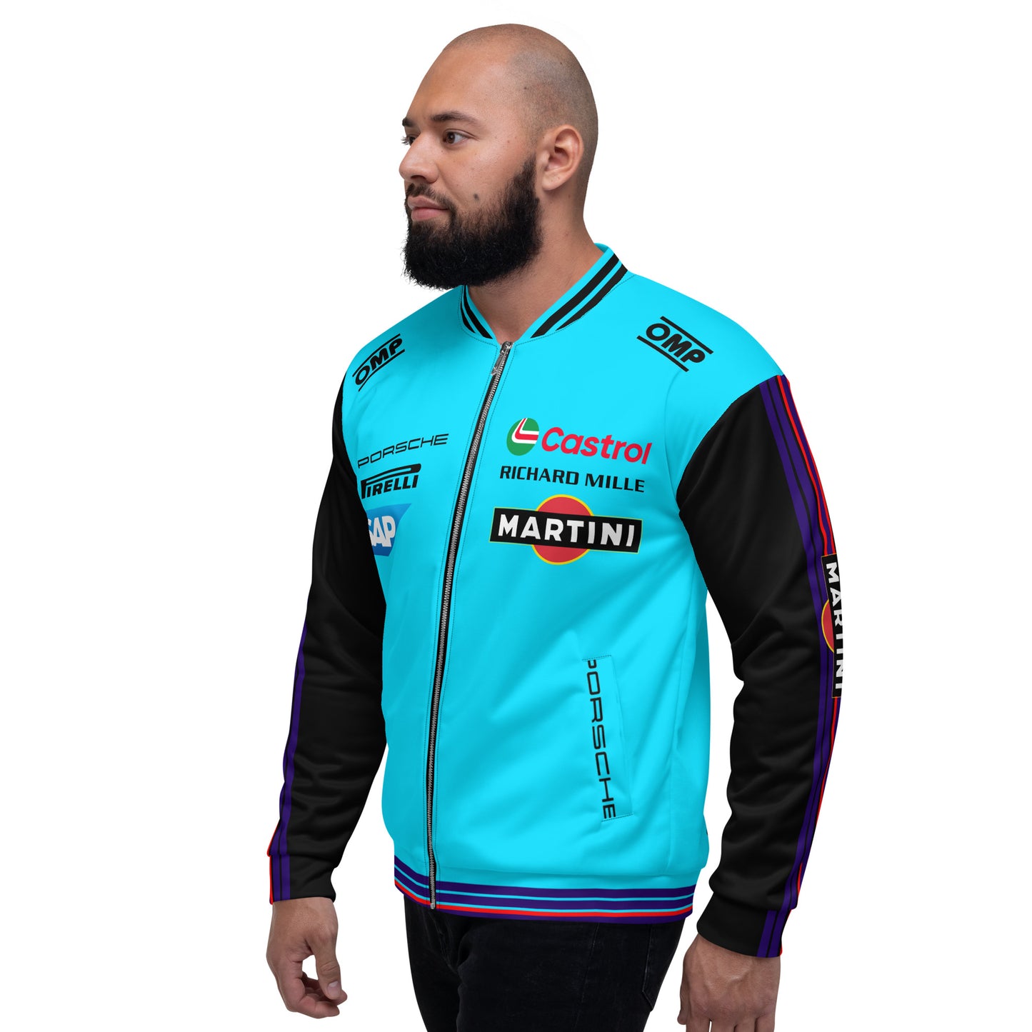 Martini Porsche Unisex Bomber Jacket