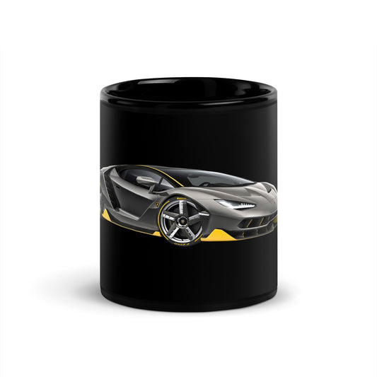 Lamborghini Black Glossy Mug