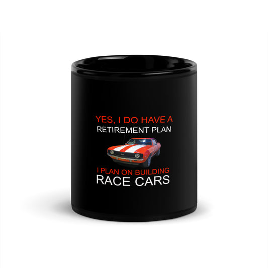Building Race Car Black Glossy Mug