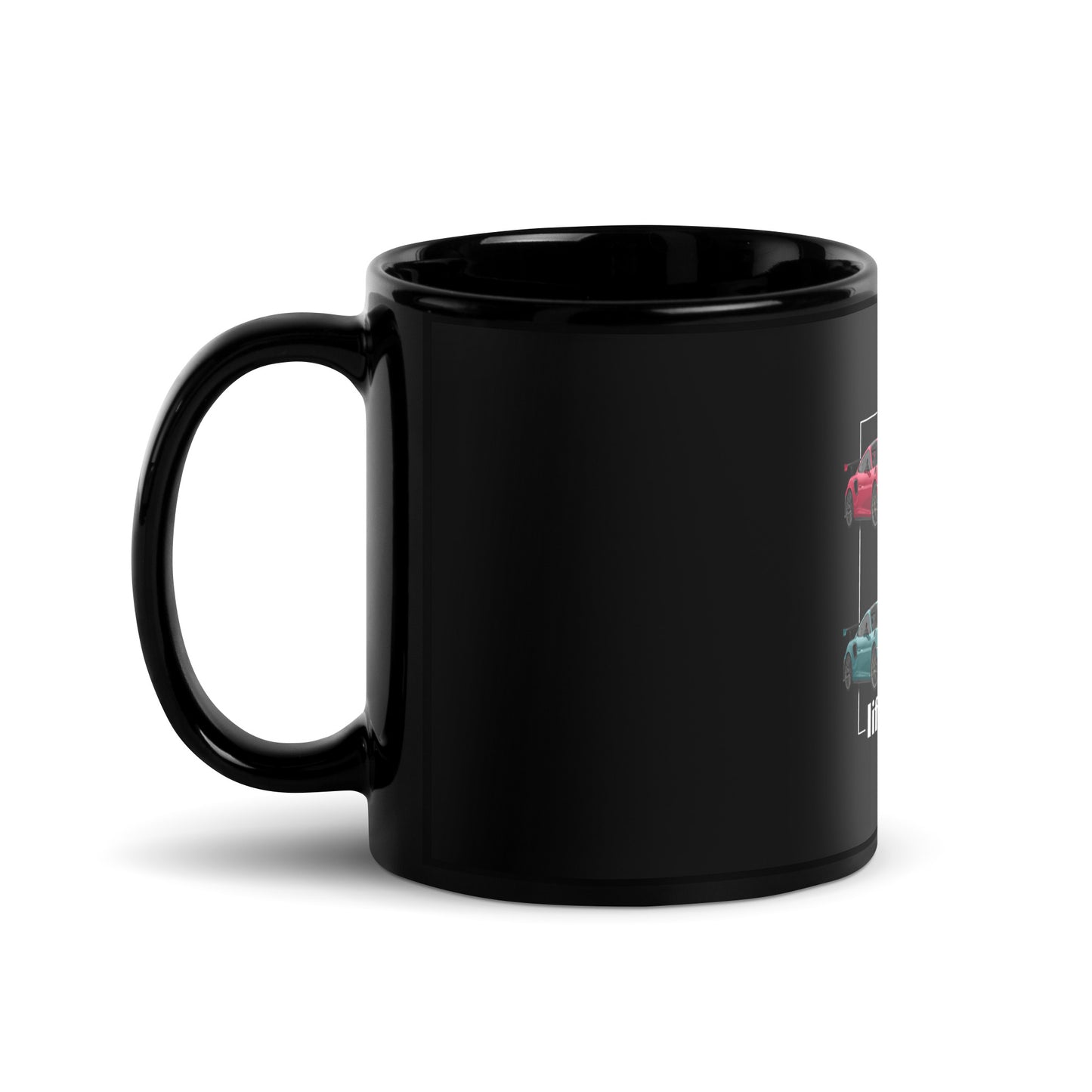 Porsche Black Glossy Mug