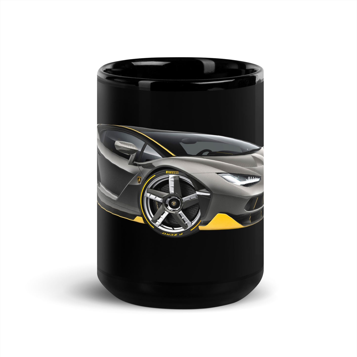 Lamborghini Black Glossy Mug