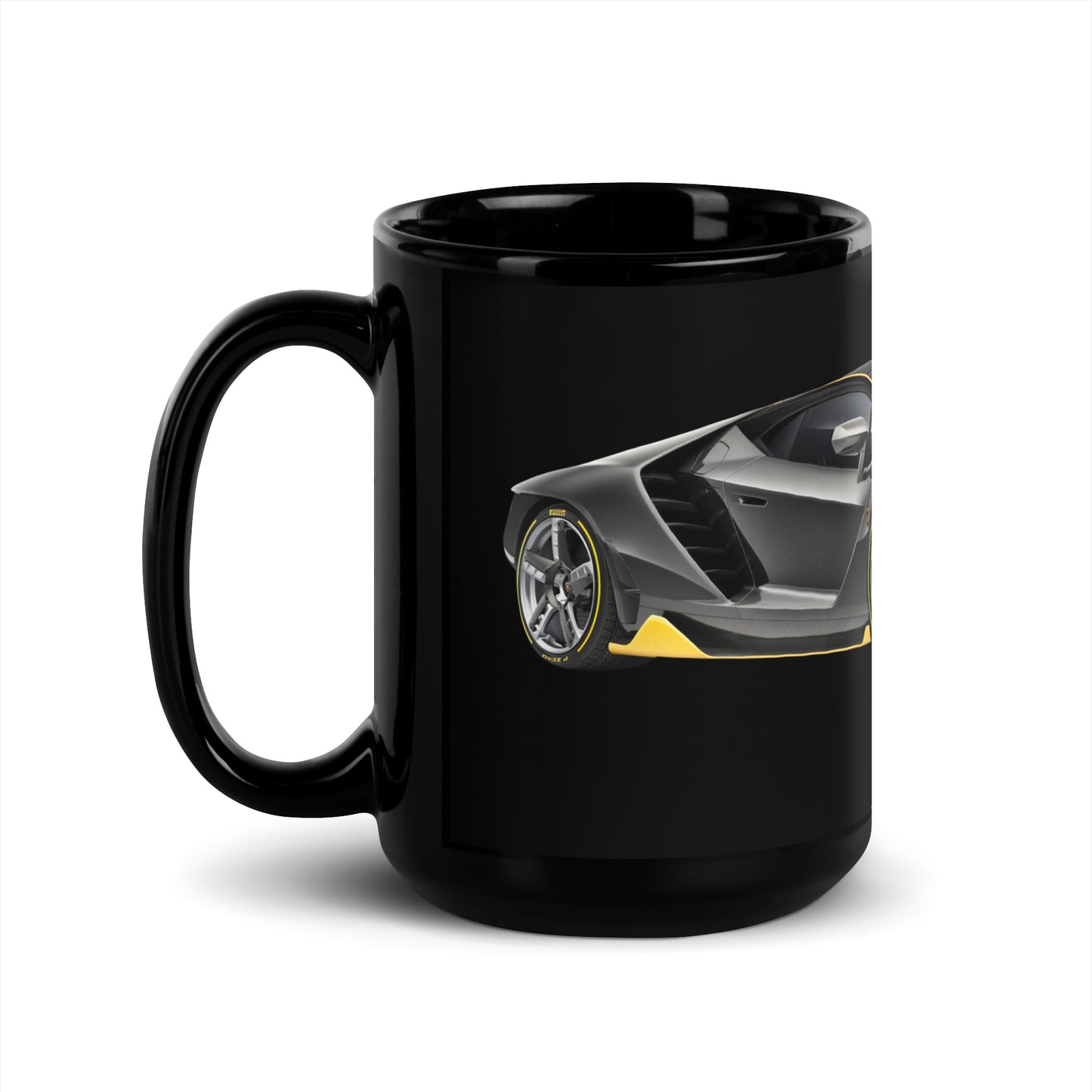 Lamborghini Black Glossy Mug
