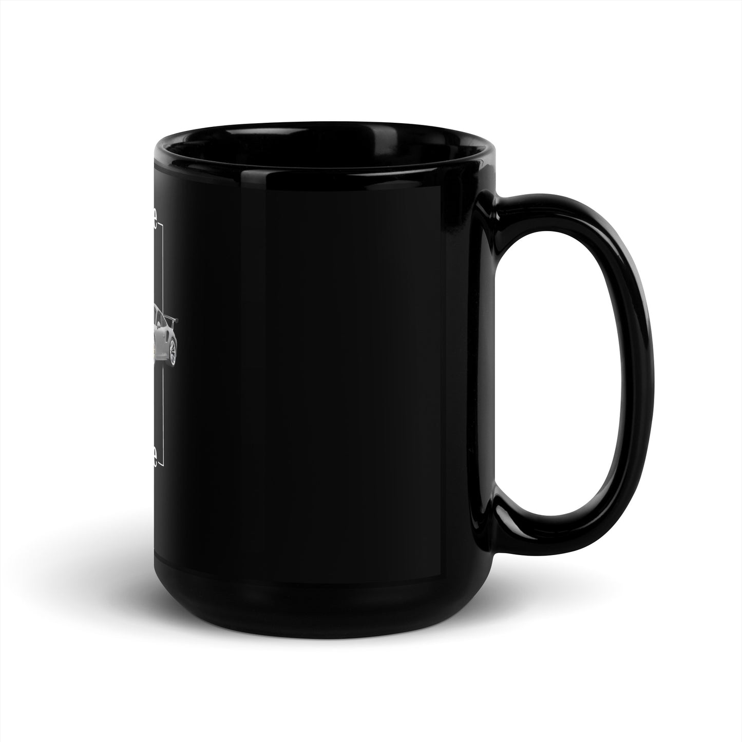 Porsche Black Glossy Mug