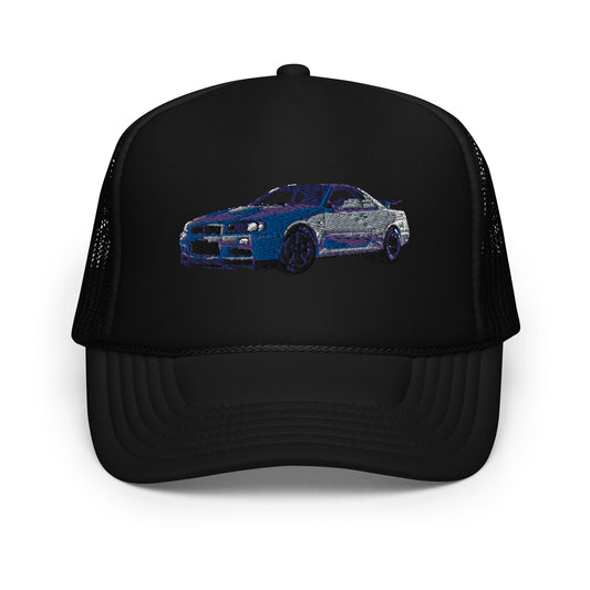 Nissan Skyline R34 Skyline Foam trucker hat