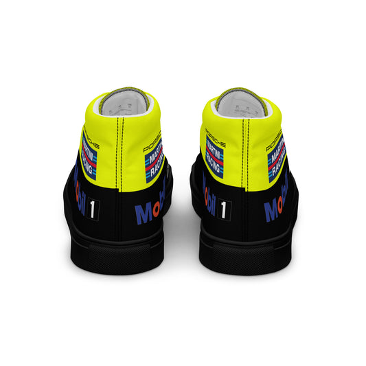 Porsche Race Car Men’s high top canvas shoes