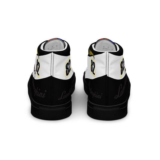 Lamborghini Race Car Men’s high top canvas shoes