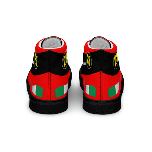 Race Car 23 Men’s high top canvas shoes