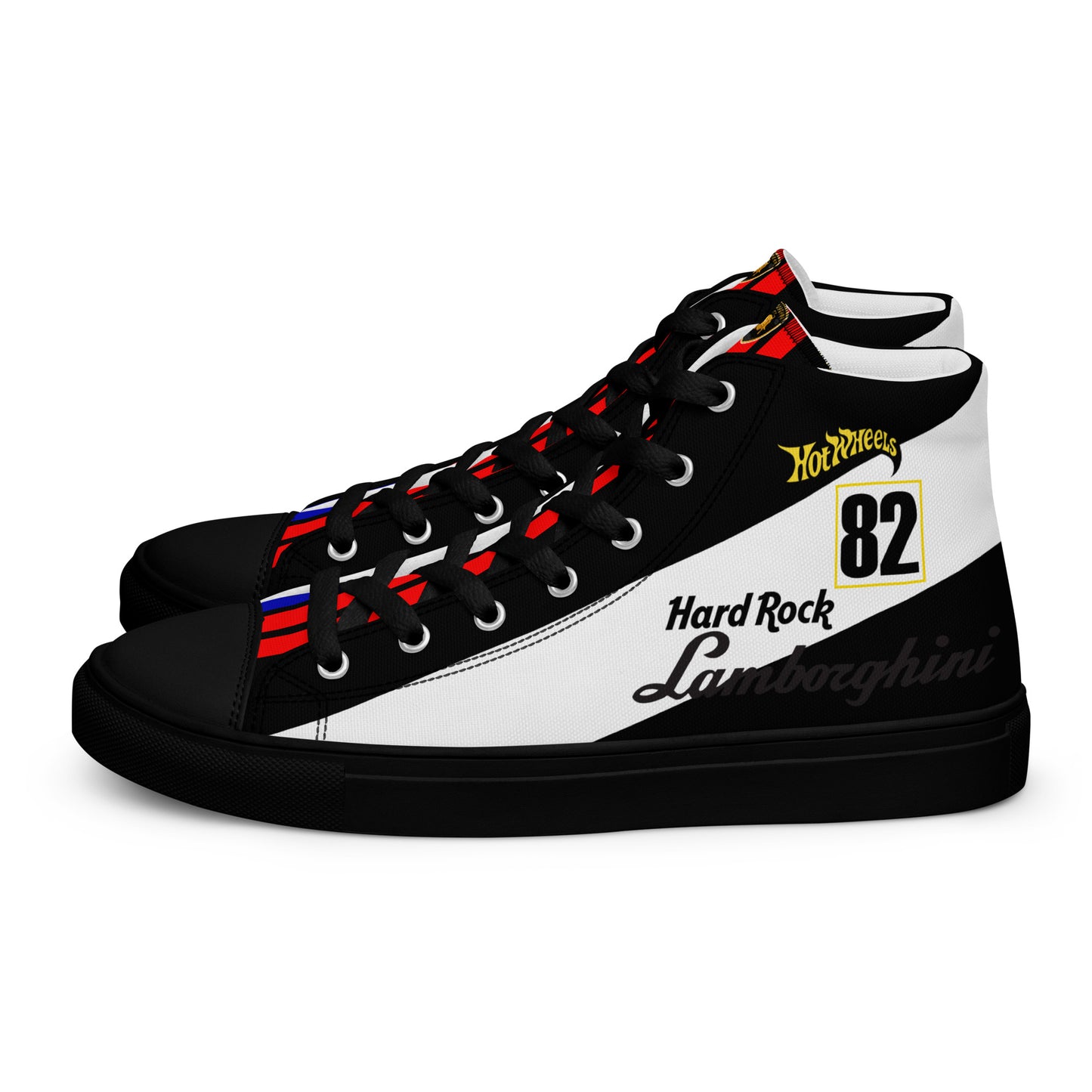 Lamborghini Race Car Men’s high top canvas shoes