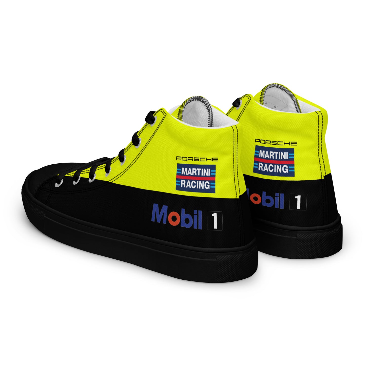 Porsche Race Car Men’s high top canvas shoes