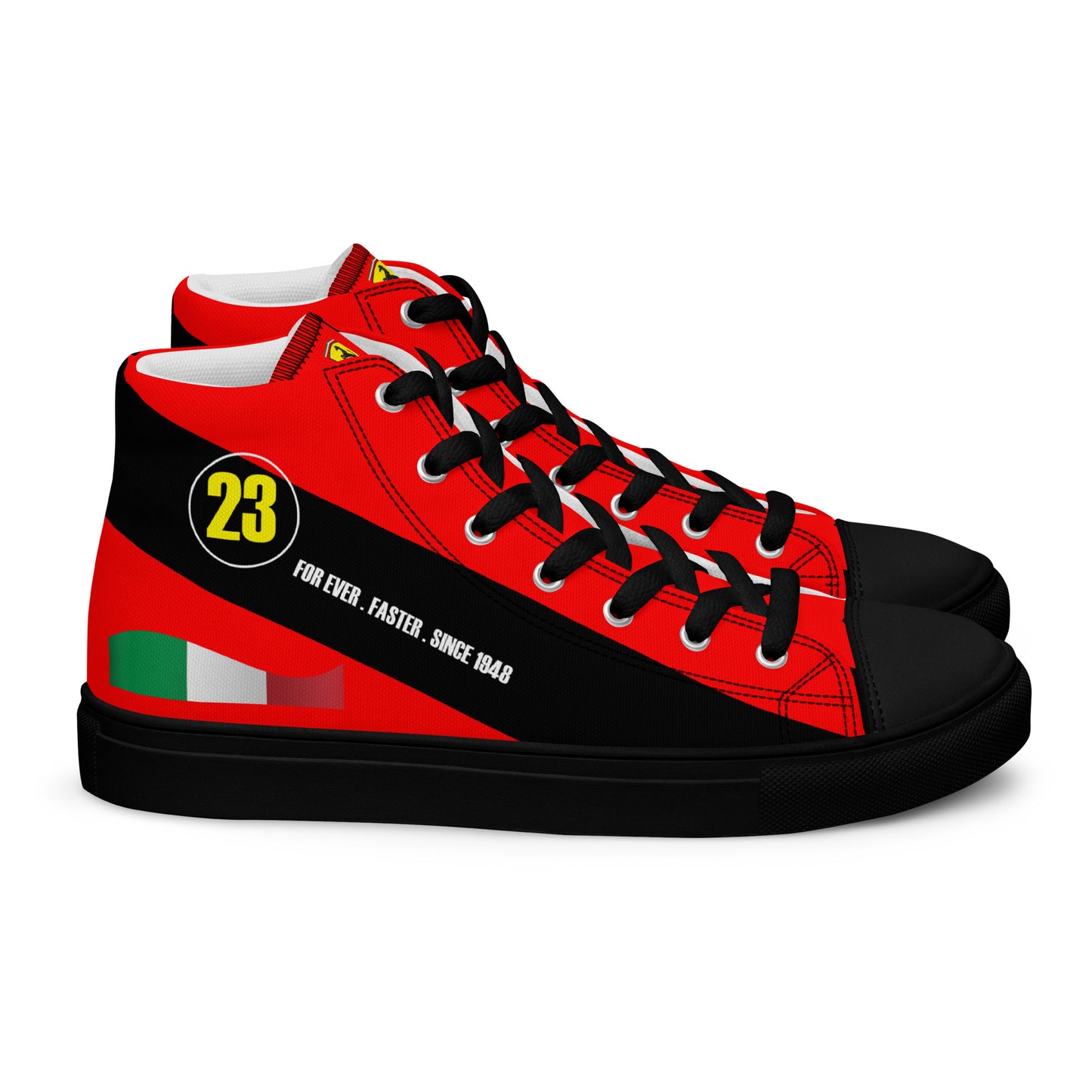 Race Car 23 Men’s high top canvas shoes