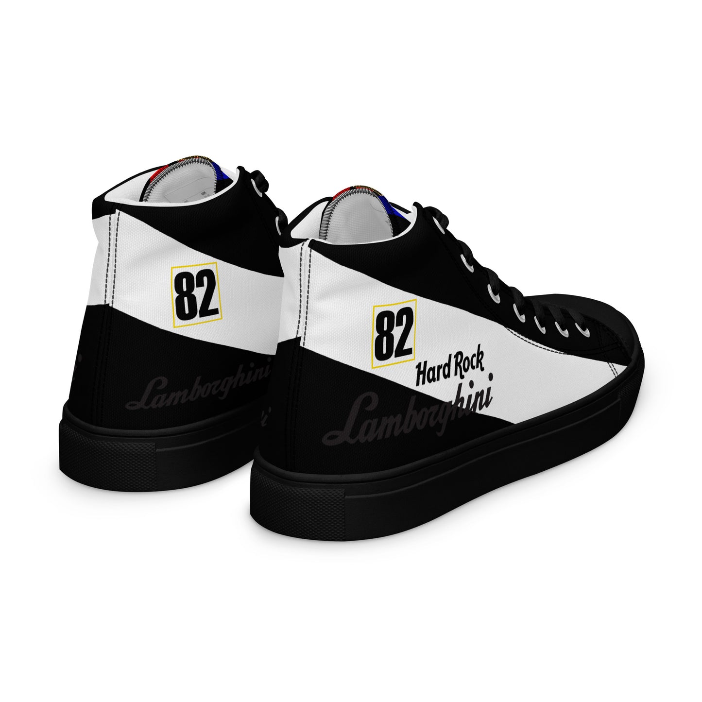 Lamborghini Race Car Men’s high top canvas shoes