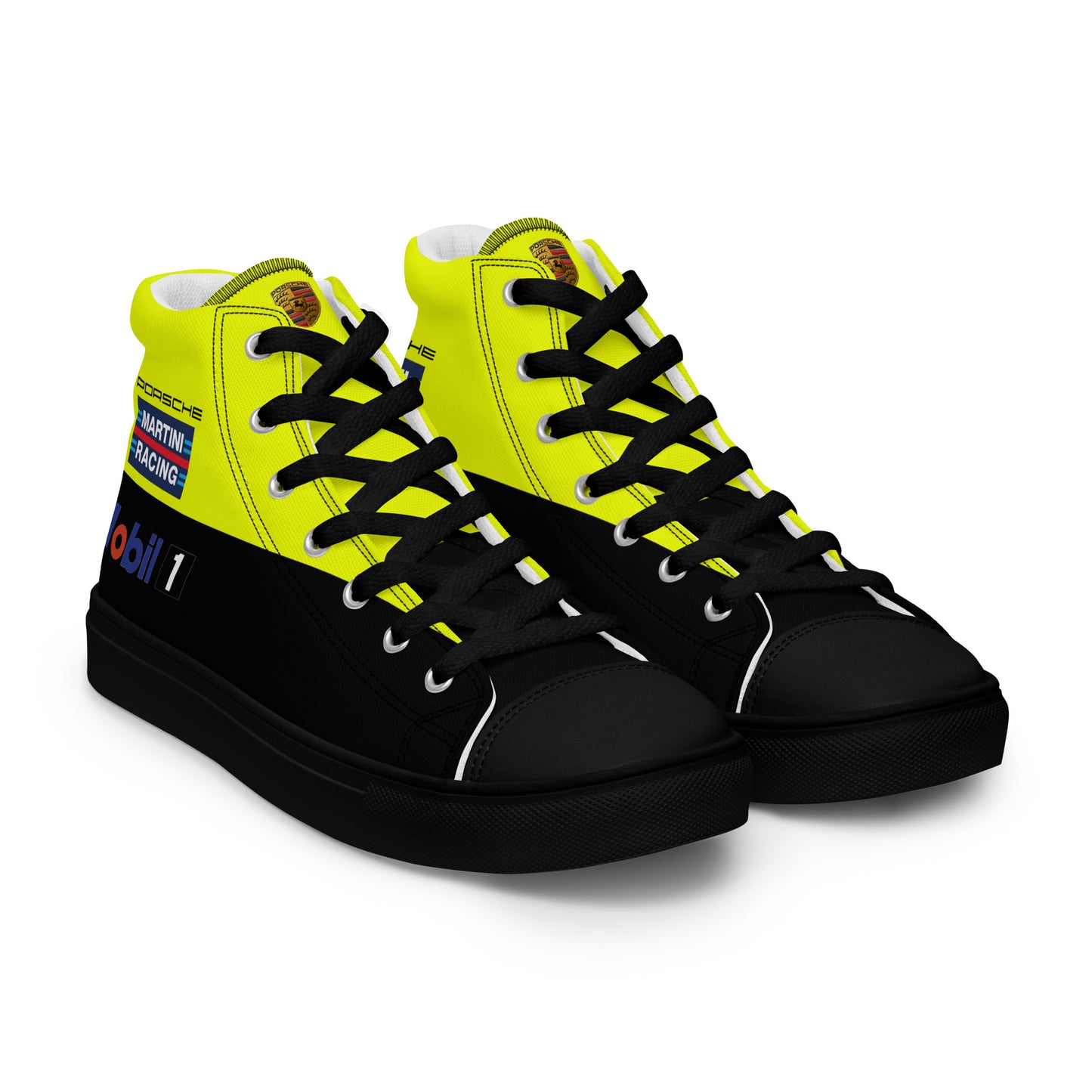 Porsche Race Car Men’s high top canvas shoes