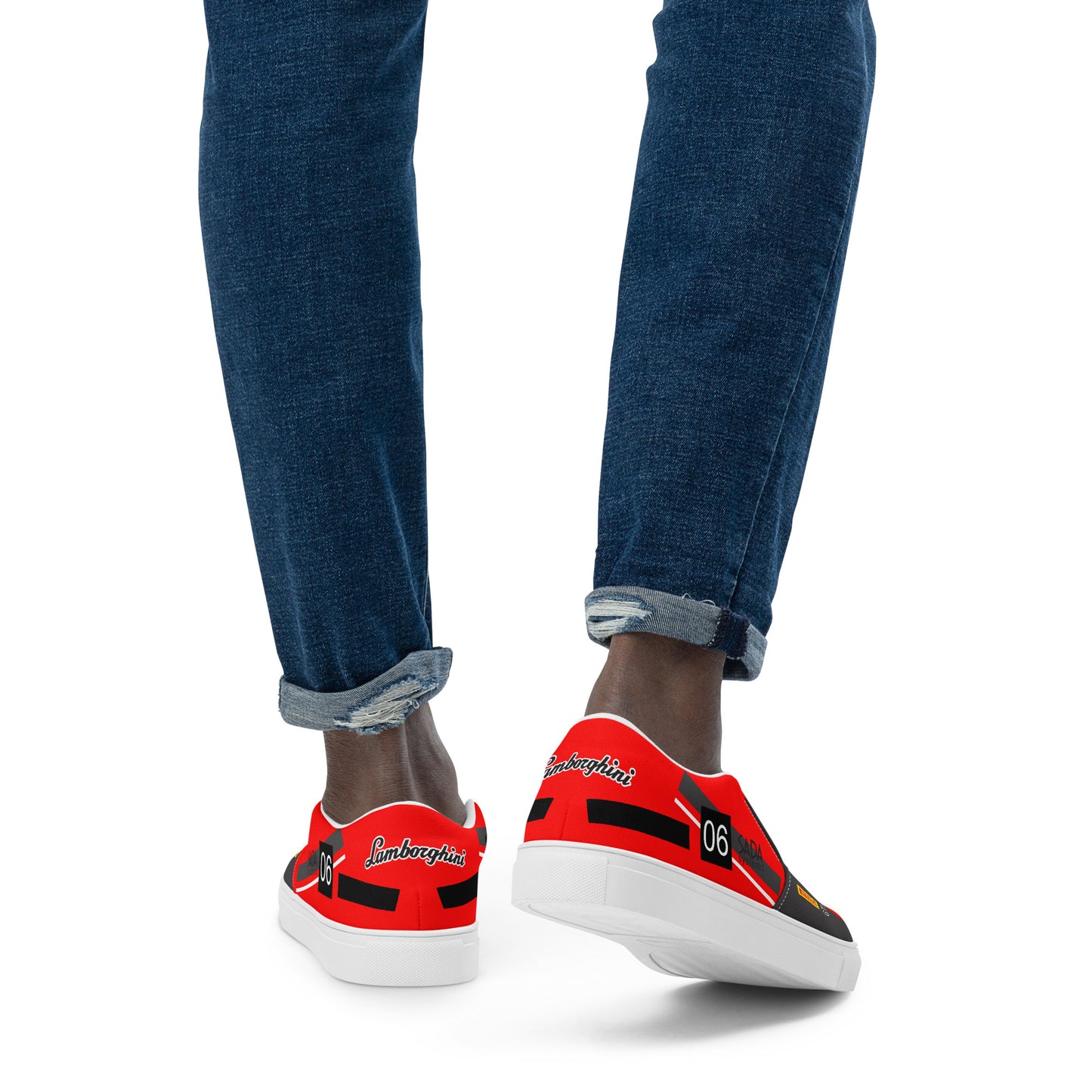 Lamborghini Race Car Men’s slip-on canvas shoes