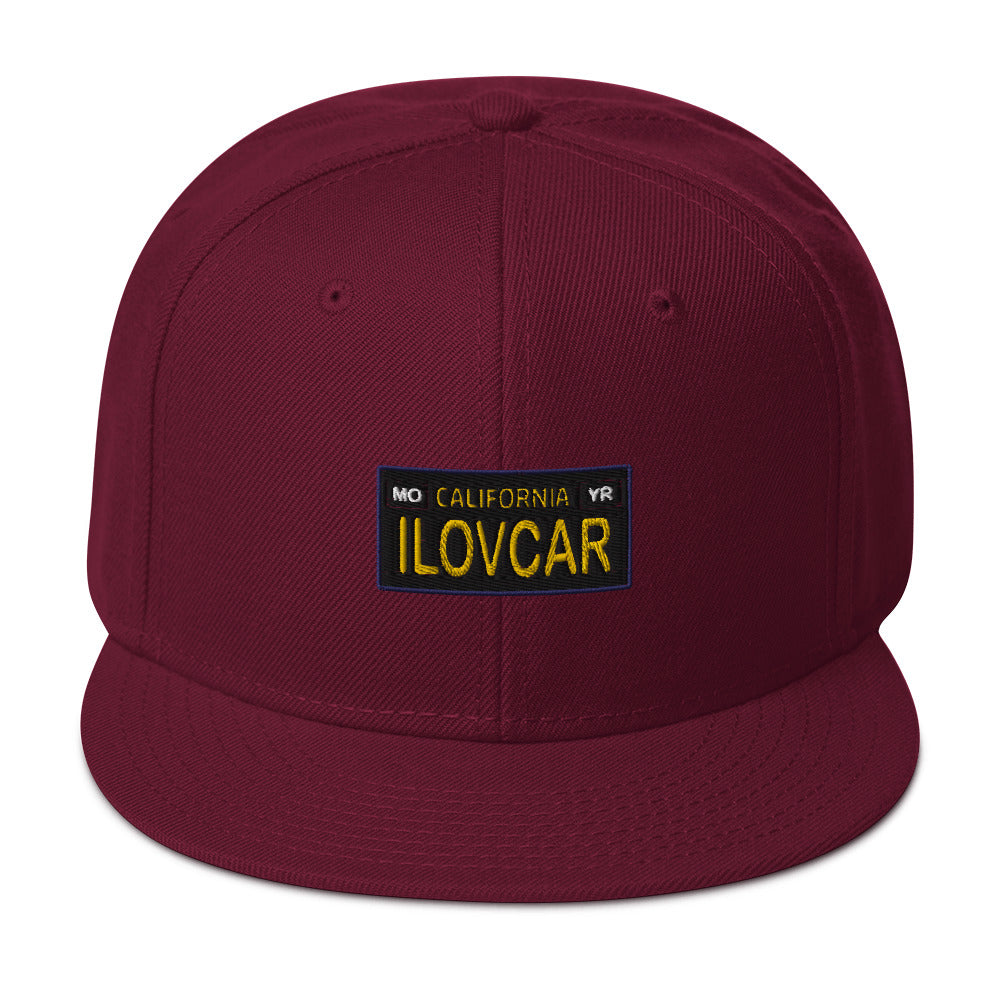 I LUV CAR Snapback Hat
